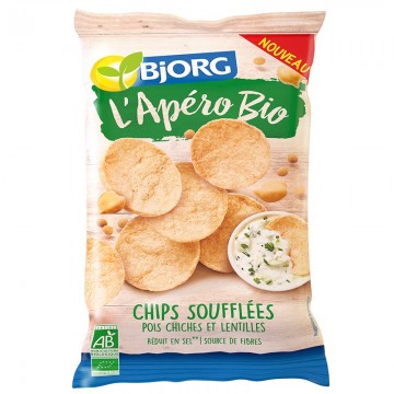 Chips Soufflées Pois chiches et Lentilles bio