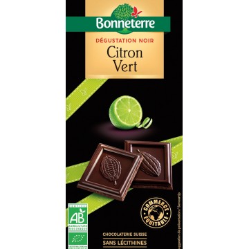 Chocolat dégustation noir citron vert