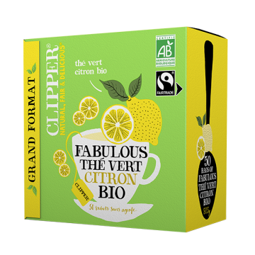 Grand format Clipper Fabulous Thé Vert Citron bio X50