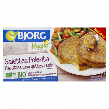 Galettes Polenta Carottes Courgettes Lupin 2x80g