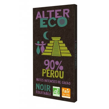 Chocolat noir bio Pérou 90%