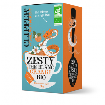 (5+1 offert) Clipper Zesty Thé Blanc Orange bio